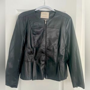 Like New Zara Black Faux Leather Jacket